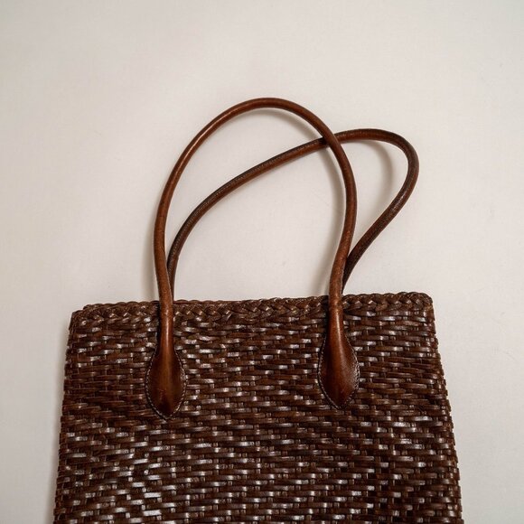 FINAL PRICE!!! Vintage De Vecchi By Hamilton Hodge Woven Leather Shoulder Bag - Picture 2 of 14